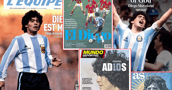 Dünya basınında Maradona'nın vedası için atılan manşetler