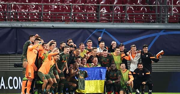 Shakhtar Donetsk'in maç sonu zafer kutlaması