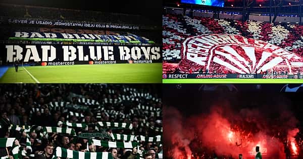 Şampiyonlar Ligi'nde tribünlerde muhteşem görsel şov