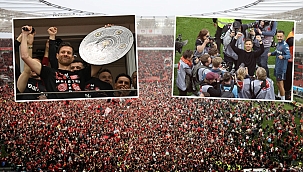 Bayer Leverkusen'in çılgın şampiyonluk kutlaması