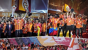 Galatasaray'ın Rams Park'taki şampiyonluk kutlaması