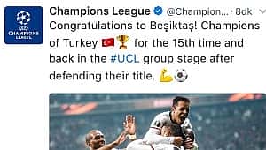 UEFA: Tebrikler, şampiyon unvanı ile gruplara dönüyor