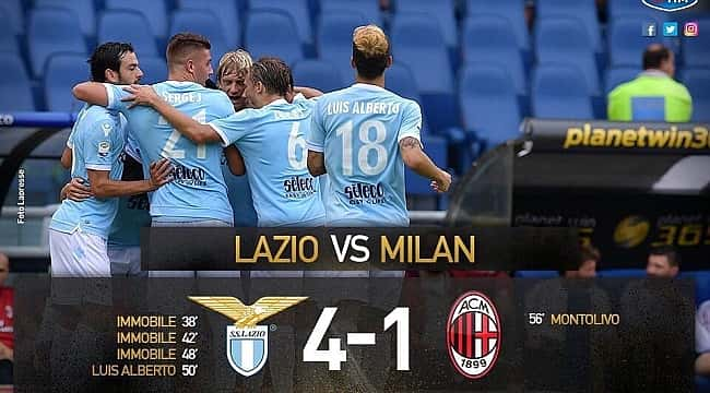 Lazio, Milan'ı parçaladı