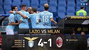 Lazio, Milan'ı parçaladı