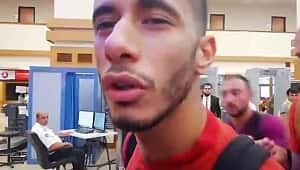 Belhanda kendisine tepki gösteren taraftarın üstüne yürüdü!