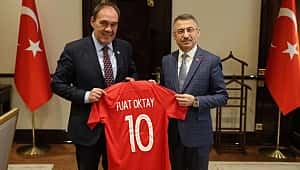 Yıldırım Demirören'den Fuat Oktay'a ziyaret