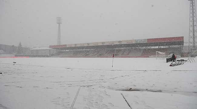 Boluspor-Galatasaray maçına kar engeli