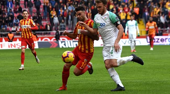 Bursa Kayseri'den puanla dönüyor