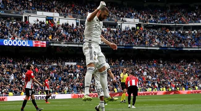 Real Madrid Bilbao'yu Benzema'nın hat-trick'iyle geçti