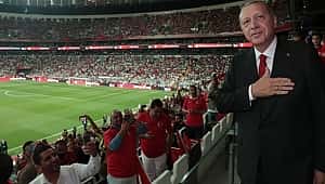 Cumhurbaşkanı Erdoğan da maçtaydı