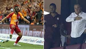 Terim tribüne çıktı, Belhanda maske giydi
