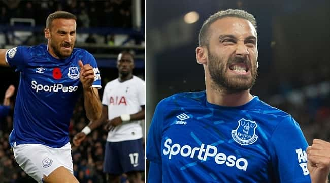 Cenk Tosun 90+7'de Everton'a puan getiren golü attı