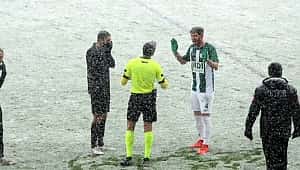 Giresunspor - İstanbulspor maçı kar yüzünden tatil edildi