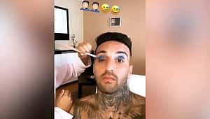 Kayserispor kaptanı Lopes makyaj yaptırdı