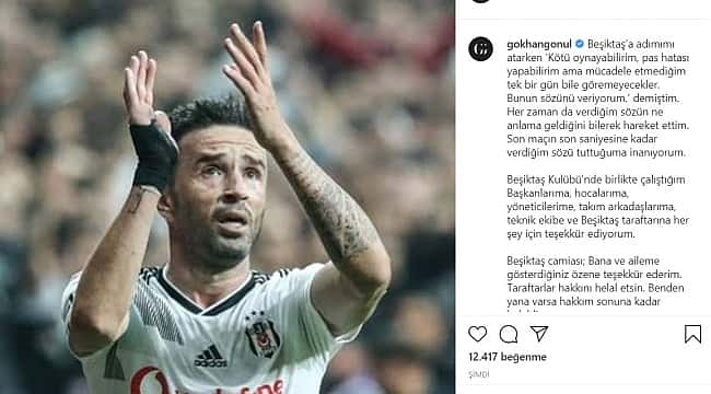 Gökhan Gönül Beşiktaş'a veda etti