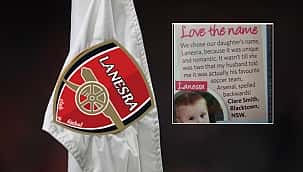 Bebeğine 'Lanesra' adını koydu! Sebebi Arsenal