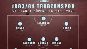 Trabzonspor'un efsane şampiyon kadrosu