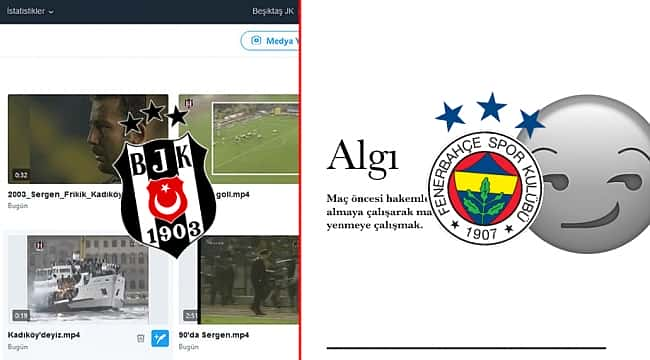 Derbi öncesi olay iki paylaşım