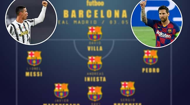 9 sene önceki tarihi maçın kadroları! CR7 ve Messi