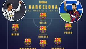 9 sene önceki tarihi maçın kadroları! CR7 ve Messi