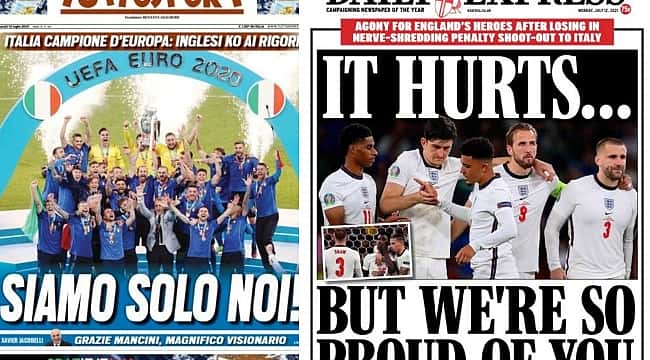 EURO2020'nin ardından Avrupa'da manşetler