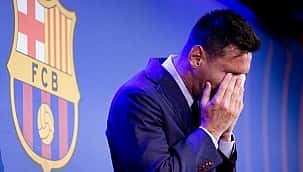 Messi gözyaşlarıyla veda etti