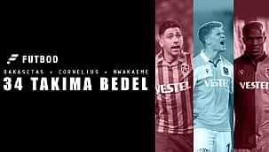 Trabzonspor'da 34 takıma bedel 3'lü