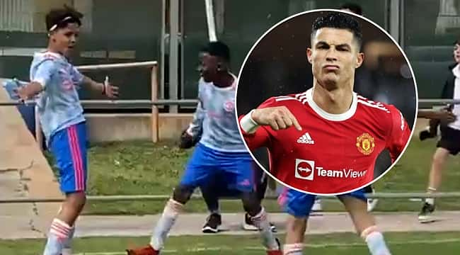 Junior Ronaldo babasının izinde! O anları izliyoruz