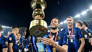 Inter'in İtalya Kupası coşkusu! Çalhanoğlu...