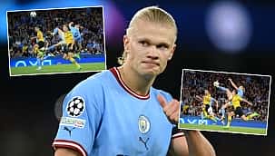 Haaland'ın muhteşem gol vuruşu ve kare kare o an!