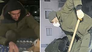 Hem erzak dağıtıyor, hem enkaz kazıyor