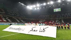 Milan-Tottenham maçında 'Yanınızdayız' mesajı