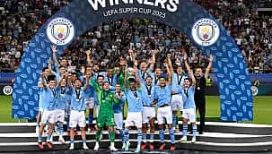 Man. City'nin Süper Kupa zaferi ve kutlama anları!
