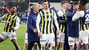 Fenerbahçe'nin maç sonu zafer kutlaması! O anlar