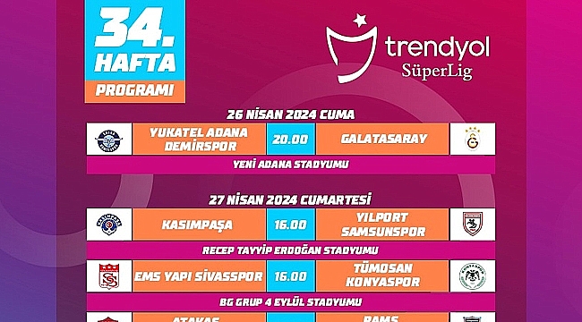 İşte Süper Lig'in programı...