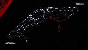 Drone şova tarihi anlar; Mauro Icardi'nin sevinci