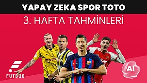 Spor Toto 3. hafta tahminleri Yapay Zeka