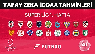 Süper Lig 1. hafta yapay zeka iddaa tahminleri
