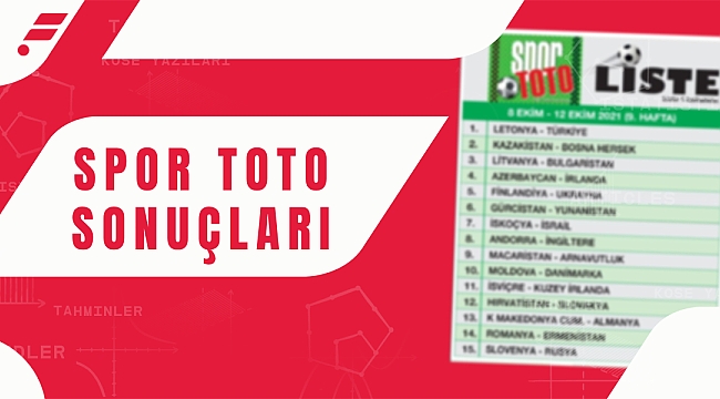 Spor Toto sonuçları