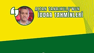 Altan Tanrıkulu ve Süper Lig 5. hafta iddaa tahminleri