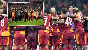 Galatasaray'dan maç sonu kutlama!