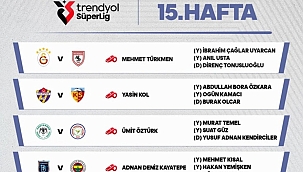 Süper Lig'de 15. haftanın hakemleri açıklandı