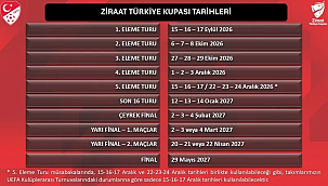 Türkiye Kupası'nda yeni sezon takvimi açıklandı