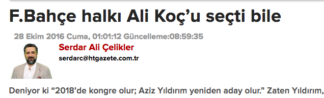 Aziz Yıldırım aday olursa...