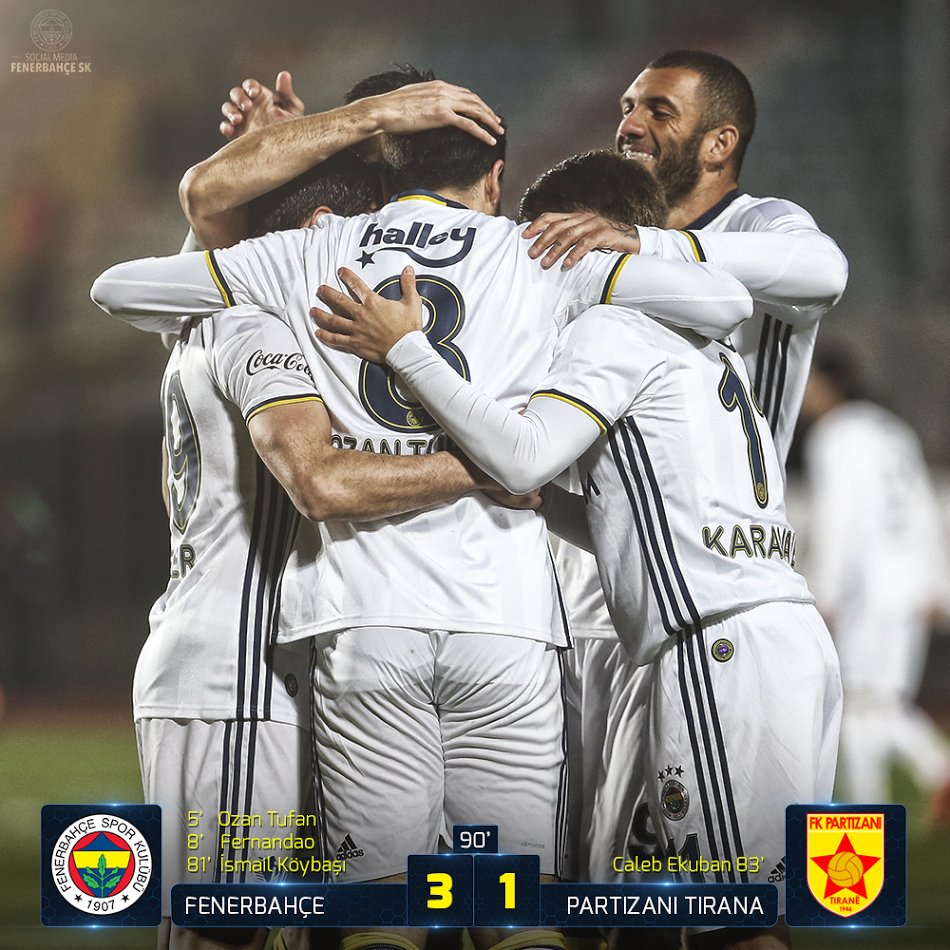 Fenerbahçe Tiran'ı 3-1'le geçti