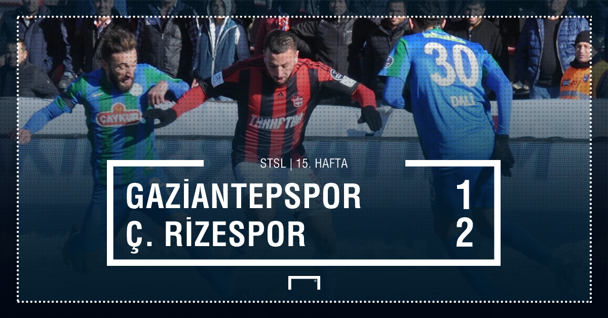 Rizespor Gaziantep'ten mutlu dönüyor: 1-2