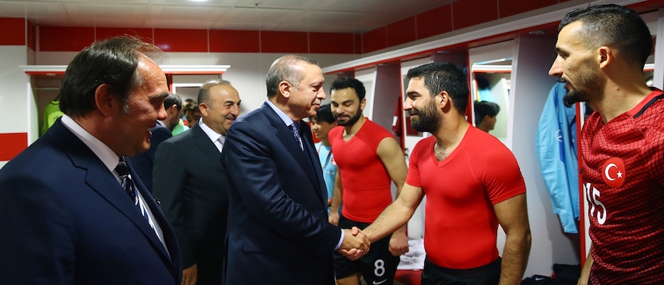 Cumhurbaşkanı soyunma odasında