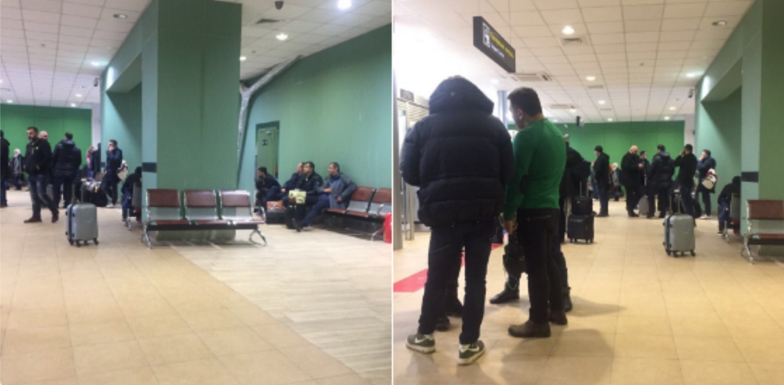 F.Bahçe taraftarına havaalanı çilesi