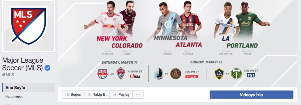 Artık MLS de Facebook'ta