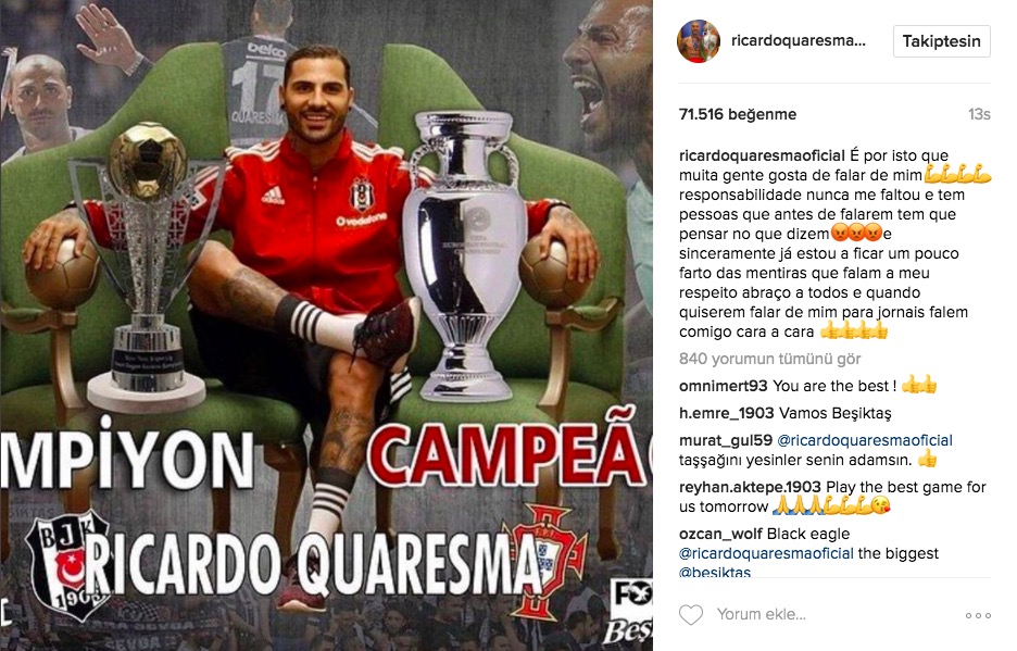 Quaresma öfkeli: Yalanlardan bıkmaya başladım